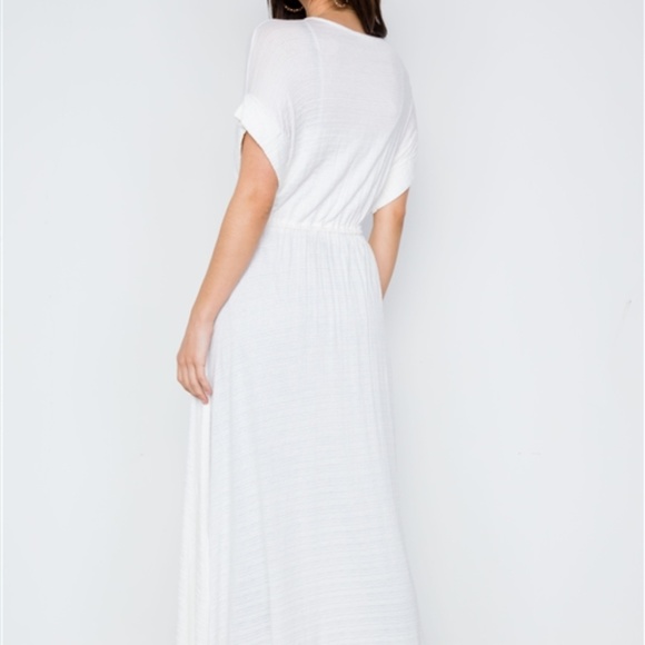 IVORY KNIT HIGH LOW BOHO CARDIGAN COVER UP - Picture 4 of 8